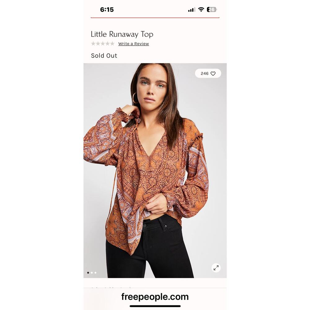 Free People Little Runway Boho Top! Sold Out Style!